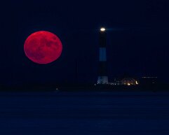 supermoon Supermoon and lighthouse