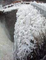 mist Frozen mist from waterfalls