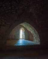 arrowslit Arrowslit and light sharing windows in Ajlun castle